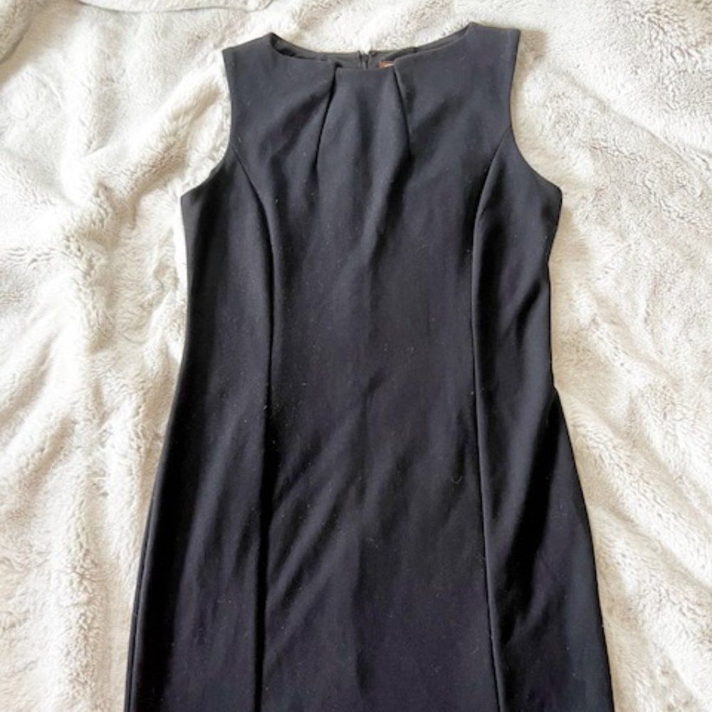 Adrienne Vittadini basic black sheath dress, size 10